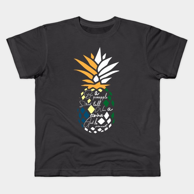 pineapple Kids T-Shirt by Lamink